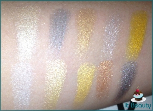MUA Going for Gold Palette swatch flash